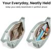 imagetomtoc Puffer Sling Crossbody Bag for Women Trendy Nylon Quilted Crescent Shoulder Bag Purses Puffy Travel Hobo HandbagLight Blues