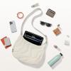 imagetomtoc Puffer Sling Crossbody Bag for Women Trendy Nylon Quilted Crescent Shoulder Bag Purses Puffy Travel Hobo HandbagWhitem