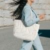 imagetomtoc Puffy Laptop Tote Bag for Women 10L135175L Puffer Work Tote with Padded Laptop Compartment for 1316inch LaptopSnowberg