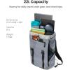 imagetomtoc Flap Laptop Backpack Lightweight WaterResistant Casual Daypack Durable Workpack Vintage Classic Rucksack for 1316 Inch Laptop perfect for Campus Street 22LGray Lightweight