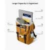 imagetomtoc Flap Laptop Backpack Lightweight WaterResistant Casual Daypack Durable Workpack Vintage Classic Rucksack for 1316 Inch Laptop perfect for Campus Street 22LYellow