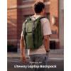 imagetomtoc Flap Laptop Backpack Lightweight WaterResistant Casual Daypack Durable Workpack Vintage Classic Rucksack for 1316 Inch Laptop perfect for Campus Street 22LGreen Lightweight