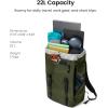 imagetomtoc Flap Laptop Backpack Lightweight WaterResistant Casual Daypack Durable Workpack Vintage Classic Rucksack for 1316 Inch Laptop perfect for Campus Street 22LGreen Lightweight