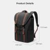 imagetomtoc Flap Laptop Backpack Lightweight WaterResistant Casual Daypack Durable Workpack Vintage Classic Rucksack for 1316 Inch Laptop perfect for Campus Street 22LBlack