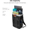 imagetomtoc Flap Laptop Backpack Lightweight WaterResistant Casual Daypack Durable Workpack Vintage Classic Rucksack for 1316 Inch Laptop perfect for Campus Street 22LBlack Lightweight