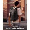 imagetomtoc Flap Laptop Backpack Lightweight WaterResistant Casual Daypack Durable Workpack Vintage Classic Rucksack for 1316 Inch Laptop perfect for Campus Street 22LBlack Lightweight
