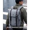 imagetomtoc Flap Laptop Backpack Lightweight WaterResistant Casual Daypack Durable Workpack Vintage Classic Rucksack for 1316 Inch Laptop perfect for Campus Street 22LGray Lightweight
