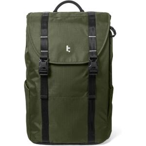 imagetomtoc Flap Laptop Backpack Lightweight WaterResistant Casual Daypack Durable Workpack Vintage Classic Rucksack for 1316 Inch Laptop perfect for Campus Street 22LGreen Lightweight