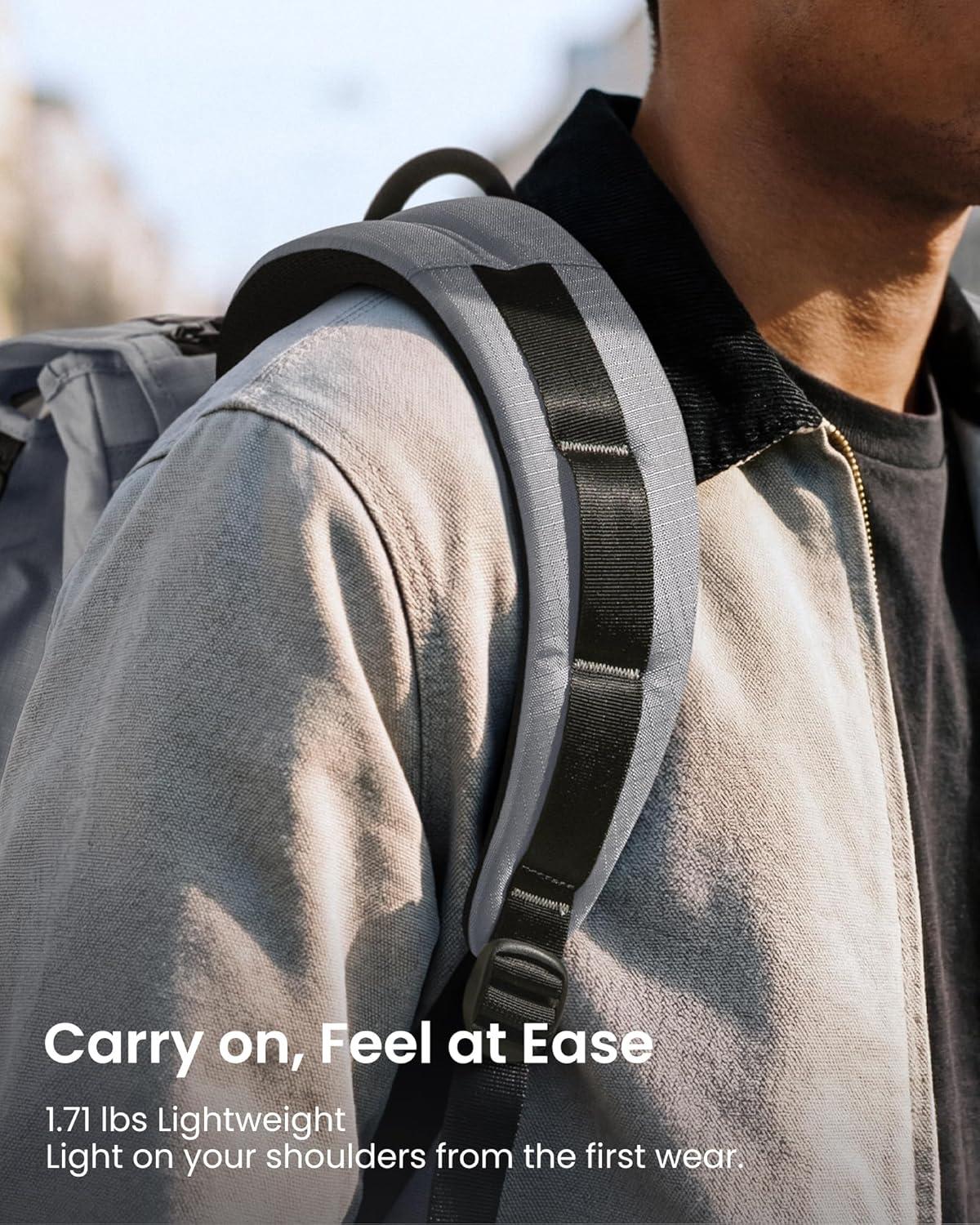 imagetomtoc Flap Laptop Backpack Lightweight WaterResistant Casual Daypack Durable Workpack Vintage Classic Rucksack for 1316 Inch Laptop perfect for Campus Street 22LGray Lightweight