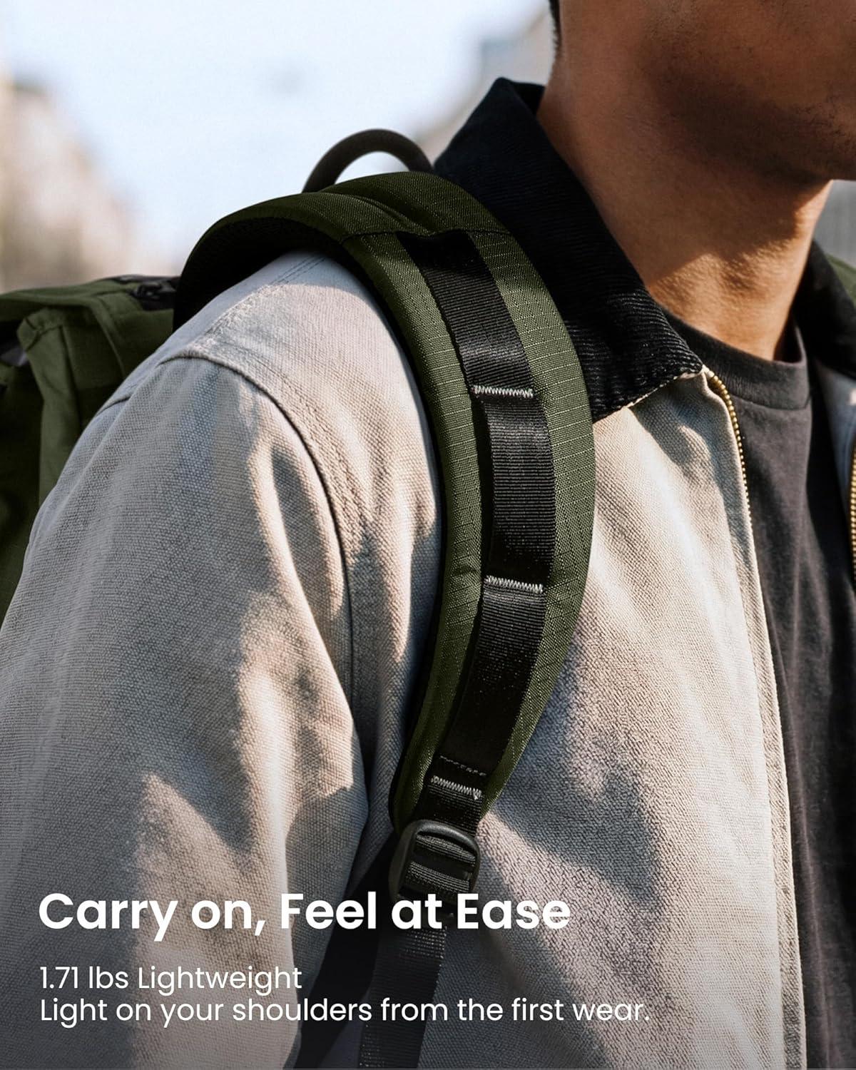 imagetomtoc Flap Laptop Backpack Lightweight WaterResistant Casual Daypack Durable Workpack Vintage Classic Rucksack for 1316 Inch Laptop perfect for Campus Street 22LGreen Lightweight