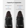 image:imagetomtoc 23L28L Expandable Travel Backpack Underseat Flight Approved Personal Item for Ryanair Southwest Frontier JetBlue Lightweight Carryon Luggage Waterresistant Business Rucksack Weekender BagBlack