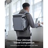 image:imagetomtoc 23L28L Expandable Travel Backpack Underseat Flight Approved Personal Item for Ryanair Southwest Frontier JetBlue Lightweight Carryon Luggage Waterresistant Business Rucksack Weekender BagSilver Gray
