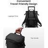 image:imagetomtoc 23L28L Expandable Travel Backpack Underseat Flight Approved Personal Item for Ryanair Southwest Frontier JetBlue Lightweight Carryon Luggage Waterresistant Business Rucksack Weekender BagBlack