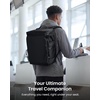 image:imagetomtoc 23L28L Expandable Travel Backpack Underseat Flight Approved Personal Item for Ryanair Southwest Frontier JetBlue Lightweight Carryon Luggage Waterresistant Business Rucksack Weekender BagBlack