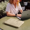 image:imagetomtoc 360 Protective Puffy Laptop Sleeve for 2026 13inch MacBook Neo A3404 A18 WaterResistant Quilted Soft Puffer Bag Shockproof Computer Case Work Bag Fits 1213 Inch Surface Pro Copilot PCDune Shade