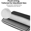 image:imagetomtoc CustomFit Slim Sleeve for 13inch MacBook Neo A18 Pro A3404 WaterResistant Protective Case with Accessory PocketBlack