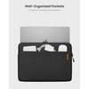 image:imagetomtoc CustomFit Slim Sleeve for 13inch MacBook Neo A18 Pro A3404 WaterResistant Protective Case with Accessory PocketBlack