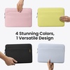 image:imagetomtoc CustomFit Slim Sleeve for 13inch MacBook Neo A18 Pro A3404 WaterResistant Protective Case with Accessory PocketBlack