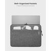 image:imagetomtoc CustomFit Slim Sleeve for 13inch MacBook Neo A18 Pro A3404 WaterResistant Protective Case with Accessory PocketDark Gray