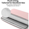 image:imagetomtoc CustomFit Slim Sleeve for 13inch MacBook Neo A18 Pro A3404 WaterResistant Protective Case with Accessory PocketPink