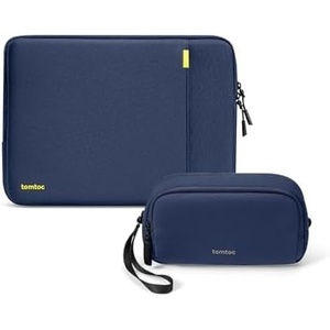 image:imagetomtoc 360 Protective Laptop Sleeve for 14 MacBook Pro M5M4M3M2M1 2026 A3427 A3426 A3434  WaterResistant Electronics Organizer Travel Case Tech Pouch for Cables Phone AirPods Accessories