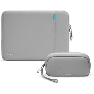 image:imagetomtoc 360 Sleeve for 14 LenovoHPASUSDellAcer Laptops  Dual Compartment WaterResistant Tech Pouch for Charger Cord Phone Hard Drive Power Bank  Laptop Case amp Organizer Bundle