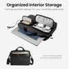 image:imagetomtoc A33 Laptop Briefcase Shoulder Bag for 156162 Inch Laptop Slim design with expandable large capacity for Accessory amp Document Storage WaterResistant amp Durable Recycled FabricBlack