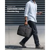 image:imagetomtoc A33 Laptop Briefcase Shoulder Bag for 156162 Inch Laptop Slim design with expandable large capacity for Accessory amp Document Storage WaterResistant amp Durable Recycled FabricBlack