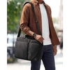image:imagetomtoc A33 Laptop Briefcase Shoulder Bag for 156162 Inch Laptop Slim design with expandable large capacity for Accessory amp Document Storage WaterResistant amp Durable Recycled FabricBlack