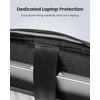 image:imagetomtoc A33 Laptop Briefcase Shoulder Bag for 156162 Inch Laptop Slim design with expandable large capacity for Accessory amp Document Storage WaterResistant amp Durable Recycled FabricBlack