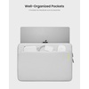 image:imagetomtoc CustomFit Slim Sleeve for 13inch MacBook Neo A18 Pro A3404 WaterResistant Protective Case with Accessory PocketLight Gray