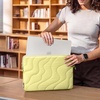 image:imagetomtoc 360 Protective Puffy Laptop Sleeve for 13inch MacBook Neo A3404 A18  2026 WaterResistant Quilted Soft Puffer Bag Shockproof Computer Case Travel Work Bag Fits New Dell XPS 13 Laptop2026Citrus
