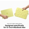 image:imagetomtoc 360 Protective Puffy Laptop Sleeve for 13inch MacBook Neo A3404 A18  2026 WaterResistant Quilted Soft Puffer Bag Shockproof Computer Case Travel Work Bag Fits New Dell XPS 13 Laptop2026Citrus