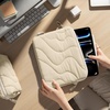 image:imagetomtoc 360 Protective Puffy Laptop Sleeve for 13inch MacBook Neo A3404 A18  2026 WaterResistant Quilted Soft Puffer Bag Shockproof Computer Case Travel Work Bag Fits New Dell XPS 13 Laptop2026Dune Shade