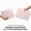 image:imagetomtoc 360 Protective Puffy Laptop Sleeve for 13inch MacBook Neo A3404 A18  2026 WaterResistant Quilted Soft Puffer Bag Shockproof Computer Case Travel Work Bag Fits New Dell XPS 13 Laptop2026Saltblush