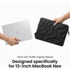 image:imagetomtoc 360 Protective Puffy Laptop Sleeve for 13inch MacBook Neo A3404 A18  2026 WaterResistant Quilted Soft Puffer Bag Shockproof Computer Case Travel Work Bag Fits New Dell XPS 13 Laptop2026Lavascape
