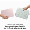 image:imagetomtoc 360 Protective Puffy Laptop Sleeve for 13inch MacBook Neo A3404 A18  2026 WaterResistant Quilted Soft Puffer Bag Shockproof Computer Case Travel Work Bag Fits New Dell XPS 13 Laptop2026Lakeshore