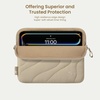 image:imagetomtoc 360 Protective Puffy Laptop Sleeve for 13inch MacBook Neo A3404 A18  2026 WaterResistant Quilted Soft Puffer Bag Shockproof Computer Case Travel Work Bag Fits New Dell XPS 13 Laptop2026Dune Shade