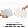 image:imagetomtoc 360 Protective Puffy Laptop Sleeve for 13inch MacBook Neo A3404 A18  2026 WaterResistant Quilted Soft Puffer Bag Shockproof Computer Case Travel Work Bag Fits New Dell XPS 13 Laptop2026Snowberg