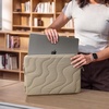 image:imagetomtoc 360 Protective Puffy Laptop Sleeve for 13inch MacBook Neo A3404 A18  2026 WaterResistant Quilted Soft Puffer Bag Shockproof Computer Case Travel Work Bag Fits New Dell XPS 13 Laptop2026Dune Shade