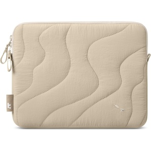 image:imagetomtoc 360 Protective Puffy Laptop Sleeve for 13inch MacBook Neo A3404 A18  2026 WaterResistant Quilted Soft Puffer Bag Shockproof Computer Case Travel Work Bag Fits New Dell XPS 13 Laptop2026Dune Shade