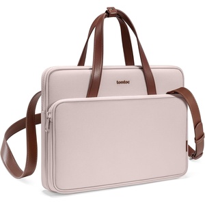 image:imagetomtoc Protective Crossbody Laptop Bag Case For 1314 Inch MacBook iPad ProAir with Magic Keyboard Surface ProLaptop Copilot PC Water ResistantBlush Pink