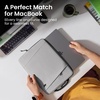 image:imagetomtoc Slim amp 360 Protective Laptop Sleeve for 15inch MacBook Air M5A3448 2026 M4A3241 M3A3114 M2A2941 WaterResistant Case with CornerArmorGray