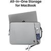 image:imagetomtoc Slim amp 360 Protective Laptop Sleeve for 15inch MacBook Air M5A3448 2026 M4A3241 M3A3114 M2A2941 WaterResistant Case with CornerArmorGray