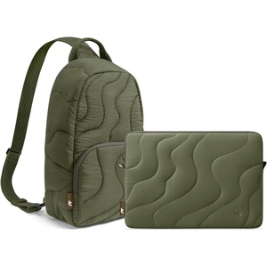 image:imagetomtoc 360 Protective Puffy Laptop Sleeve for 13inch MacBook Air M5 10L Crossbody Sling Bag Backpack for Women