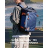 image:imagetomtoc Travel Backpack 40L TSA Carry On Bag Flight Approved PFAS FreeCoastal Blueripstop