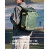 image:imagetomtoc Travel Backpack 40L TSA Carry On Bag Flight Approved PFAS FreeMoss Greenripstop