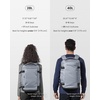image:imagetomtoc Travel Backpack 40L TSA Carry On Bag Flight Approved PFAS FreeSilver Grayripstop