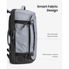 image:imagetomtoc Travel Backpack 40L TSA Carry On Bag Flight Approved PFAS FreeSilver Grayripstop